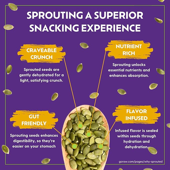 Go Raw Organic Sprouted Everything Bagel Snacking Seeds, 4 oz, 6 Pack, Pumpkin & Sunflower Seeds, Keto, Kosher