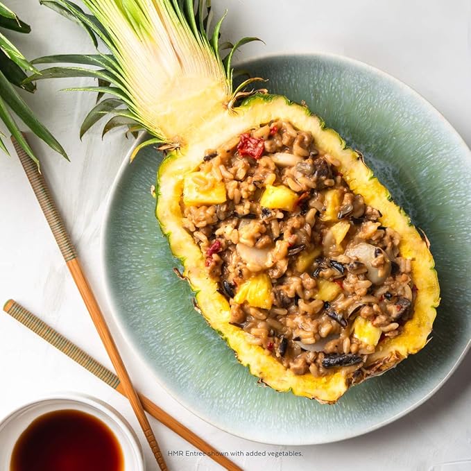HMR Mushroom Risotto Entrée | Pre-packaged Lunch or Dinner to Support Weight Loss | Ready to Eat | Vegetarian | 12g of Protein | Low Calorie Food | 8oz Serving per Meal | Pack of 6