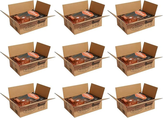 Toe Warmers Bulk - 360 Pairs - Up to 10 Hours of Heat, Easily Apply with Adhesive - Ultra Thin, Easy, All Natural - Air Activated, Odorless Hot Toe Warmers (9 Boxes)