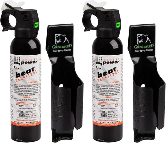 UDAP 15DCH Pepper Power Magnum Bear Spray Self Defense Deterrent with Griz Guard Holster for