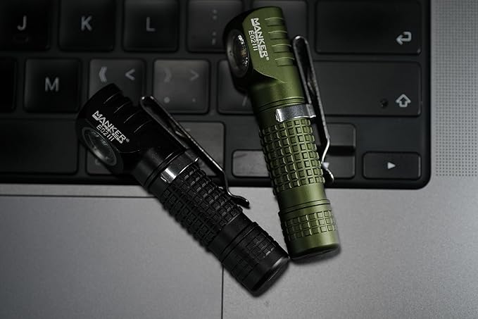 Manker E02III Everyday-Carry Flashlight, USB-c Rechargeable 10440 / AAA Flashlight, Pocket EDC flashlightwith Magnetic Tail, Reversible Clip (560Lumens 6500K Cool White, Black)