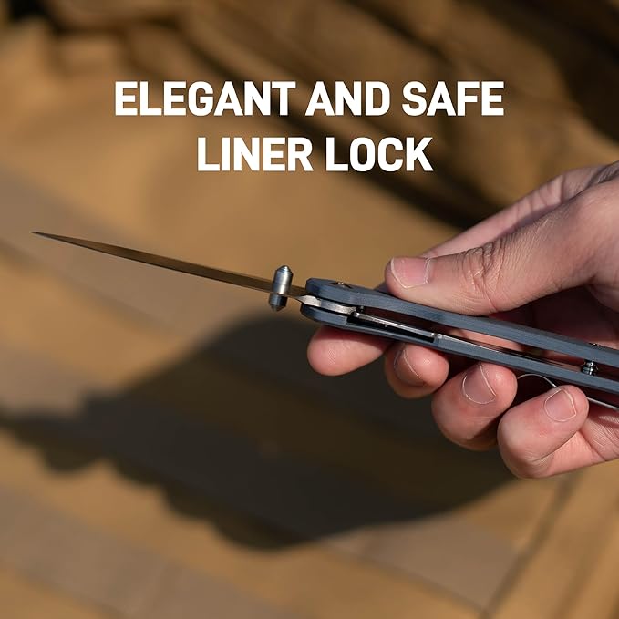 CJRB Kain Pocket Knife for Men, 2.95'' AR-RPM9 Steel Blade G10 Handle Folding Knife with Pocket Clip for Camping Hiking Survival, Designed by Sanford Owen(J1956)