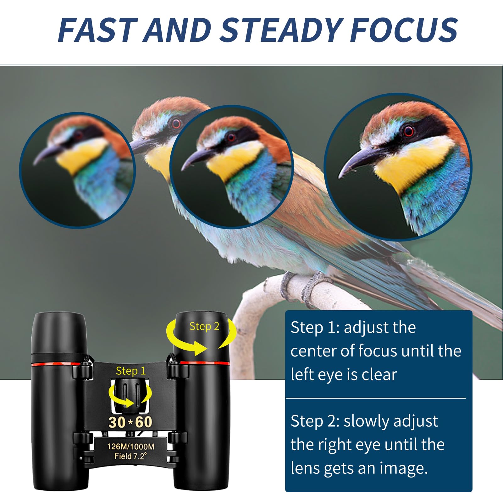Compact Binoculars for Adults and Kids, HD Mini Portable Outdoor Binoculars Children, Pocket