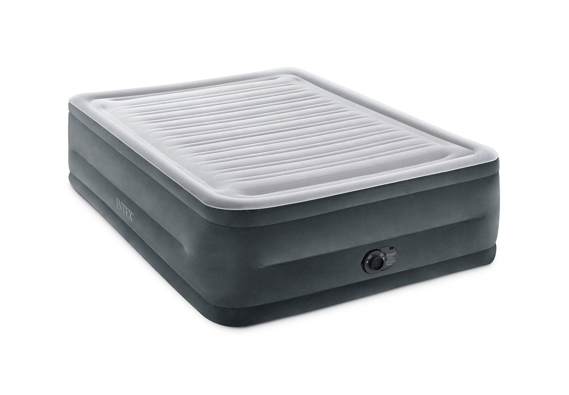 Intex 64417ED 22in Queen Dura-Beam Comfort Plush High-Rise Inflatable Air Mattress with Built in