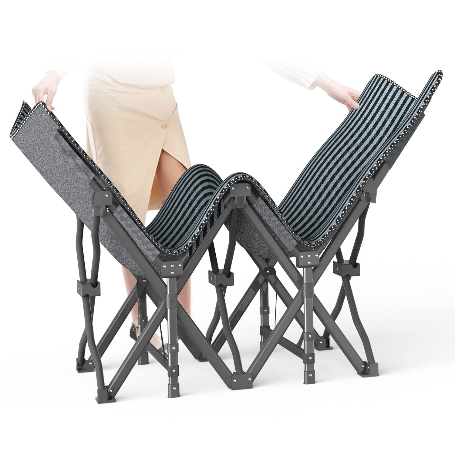 ATORPOK Camping Cot for Adults with Cushion, Tent Folding Cot for Sleeping