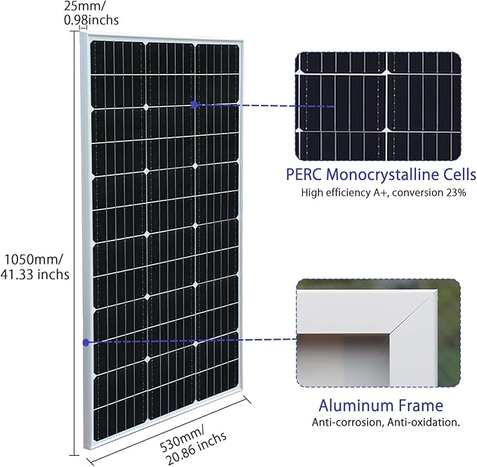 300 Watt 12Volt Solar Panel Kit 3x100W Monocrystalline Module 30A Charge Controller for RV, Boats, Trailer, Camper,Off-Grid System (300W Solar Kit)