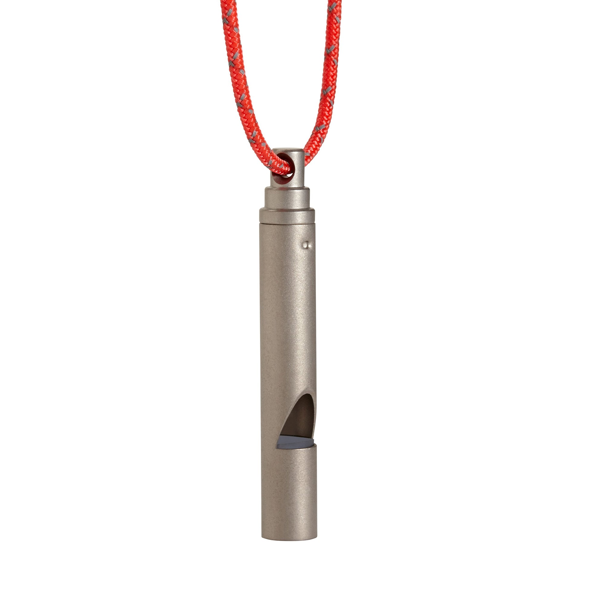 Vargo Titanium Emergency Whistle – Ultralight 100+ dB Pealess Safety Whistle with Reflective Neck