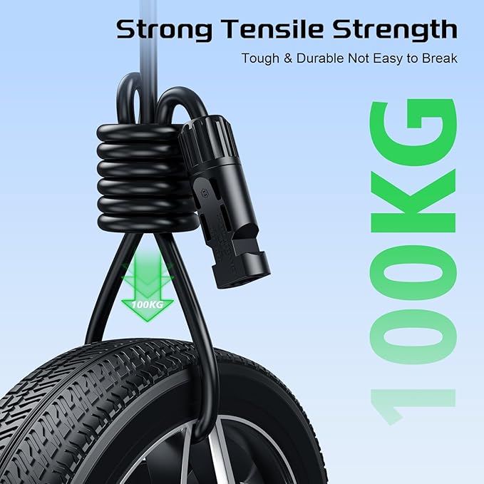 Bateria Power 20FT 12AWG Y-Branch Solar Connectors Extension Cable, Solar Cable Parallel Adaptor Solar Panel Wire in Pair with Female and Male Connectors for Solar Panel (1*M/FF+1*F/MM)