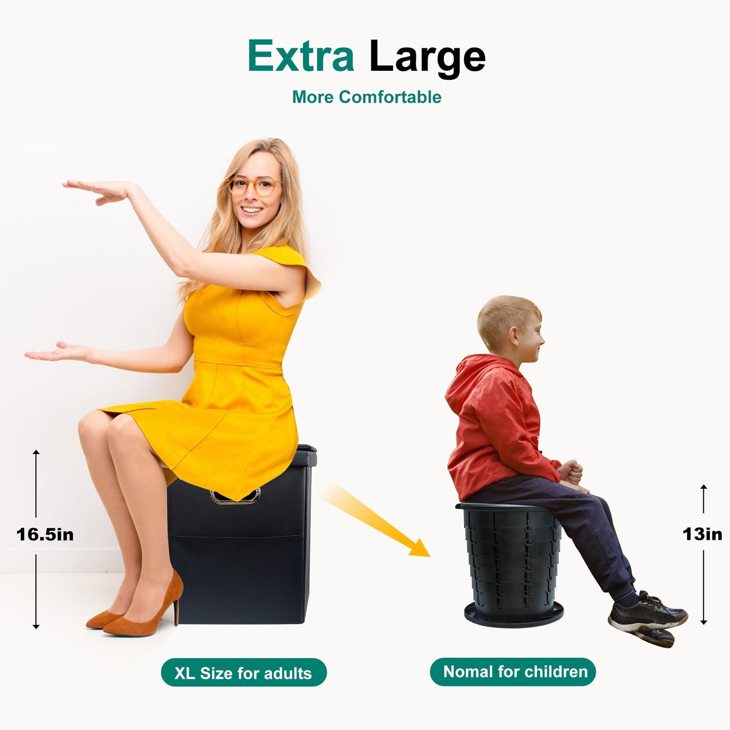 Ann Katy Upgrade XL Portable Toilet for Adults, Extra Large Camping Toilets