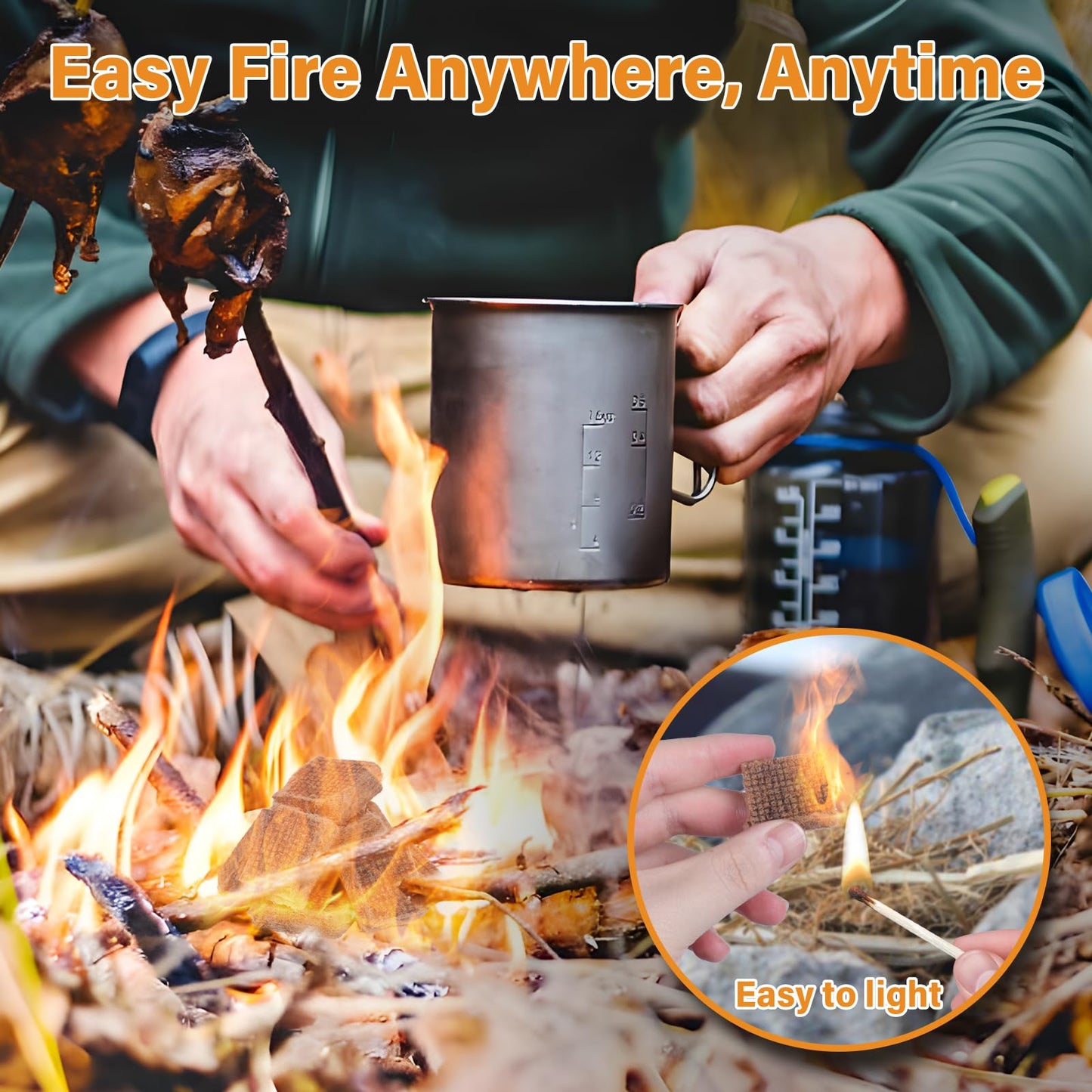 HGD Fire Starter, Mini Natural Fire Starters for Campfires, BBQ Grill, Charcoal Chimney, Outdoor