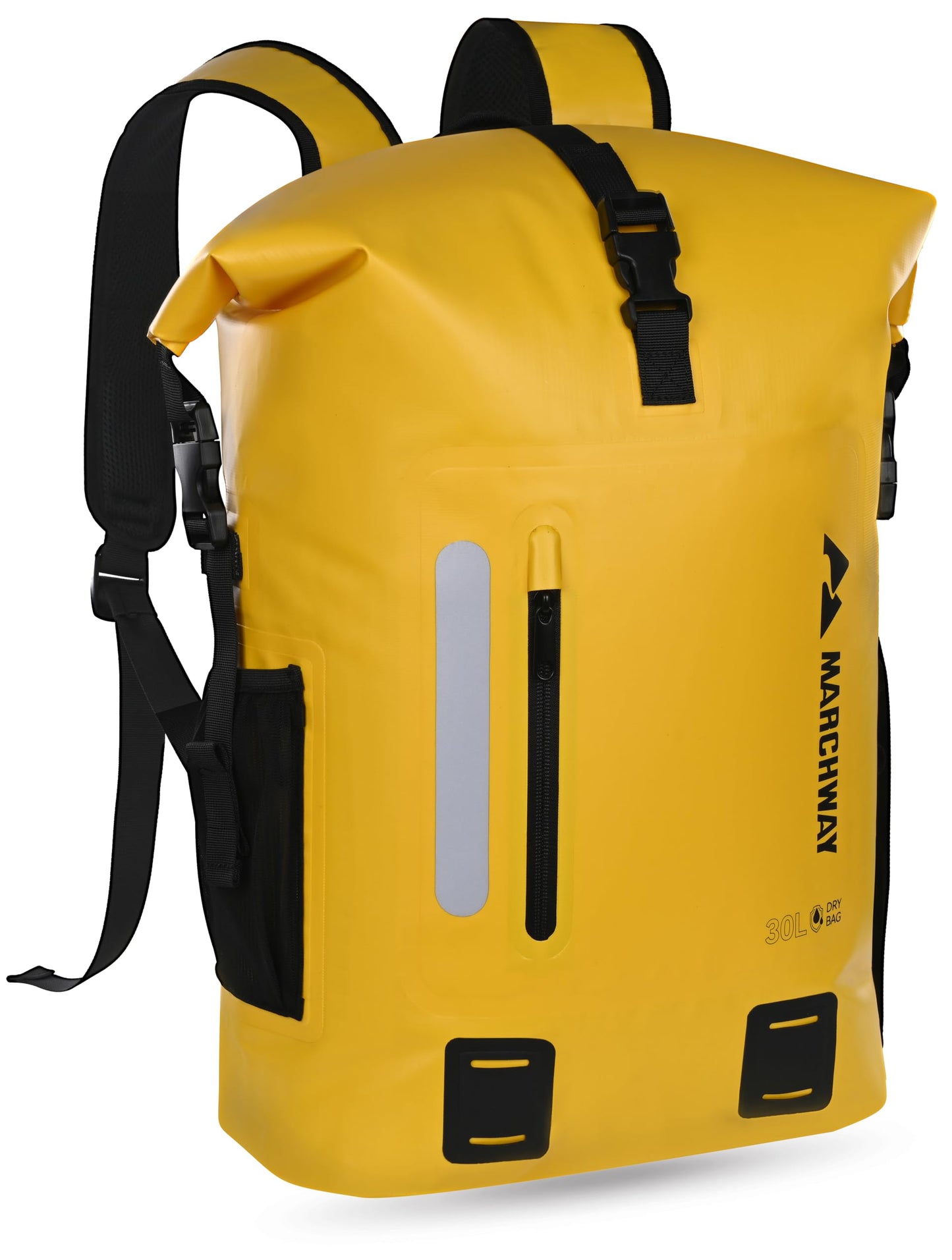 MARCHWAY Roll Top Waterproof Backpack, Floating Dry Bag 20L/30L/45L with Ergonomic Rectangular