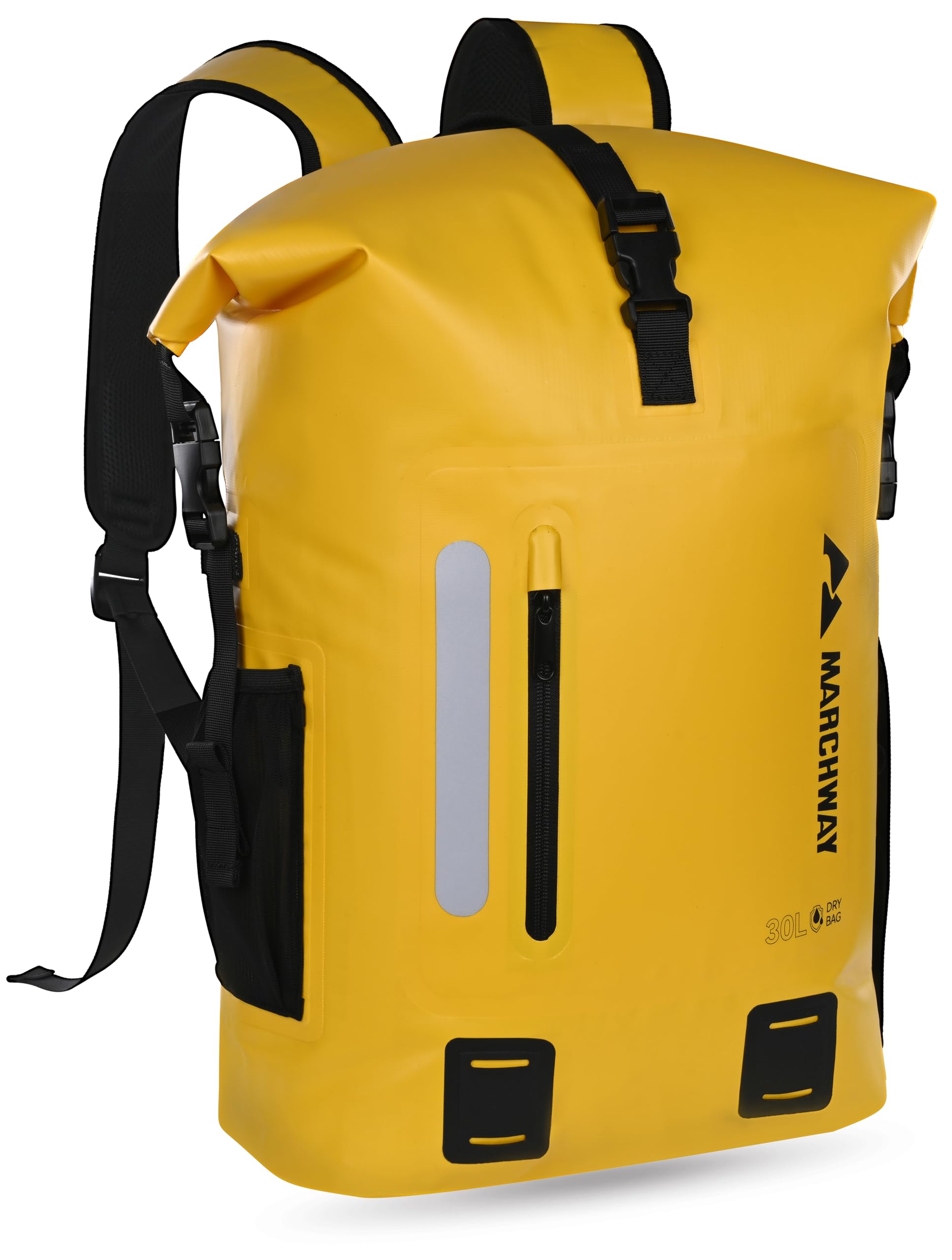 MARCHWAY Roll Top Waterproof Backpack, Floating Dry Bag 20L/30L/45L with Ergonomic Rectangular
