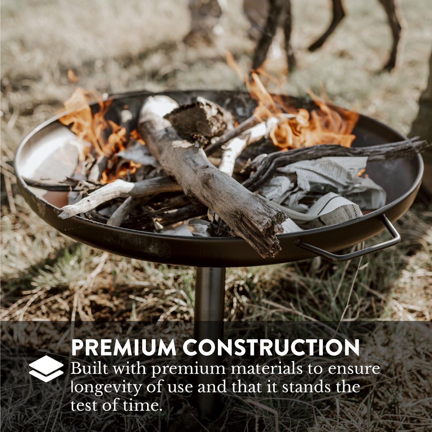GasOne 23 in Outdoor– Wood Burning Fire Pit – Durable Alloy Steel Fire Pits for Outside – Small