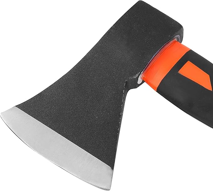 HOIGON 2 Pack 15 Inch Chopping Axe, Camping Hatchet with Fiberglass Shock-Absorbing Handle, Camp Axe for Kindling, Chopping Wood