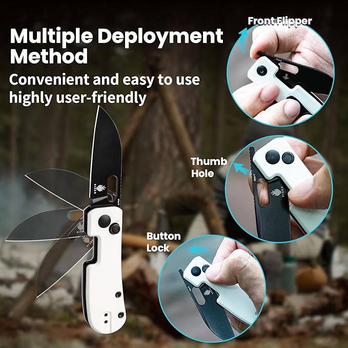 Kizer Banish 2.3 In Folding Pocket Knife, Nitro-V Steel Blade Small EDC for Everyday Carry G10 Handle Folding Knife, Mini Utility Knife for Men Women Sharp Camping Survival Hiking, V2676A3