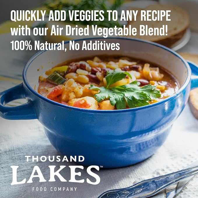 Thousand Lakes Dried Mixed Vegetables Select Soup Blend - Bulk - 2 pounds | 100% Veggies | No Added Salt
