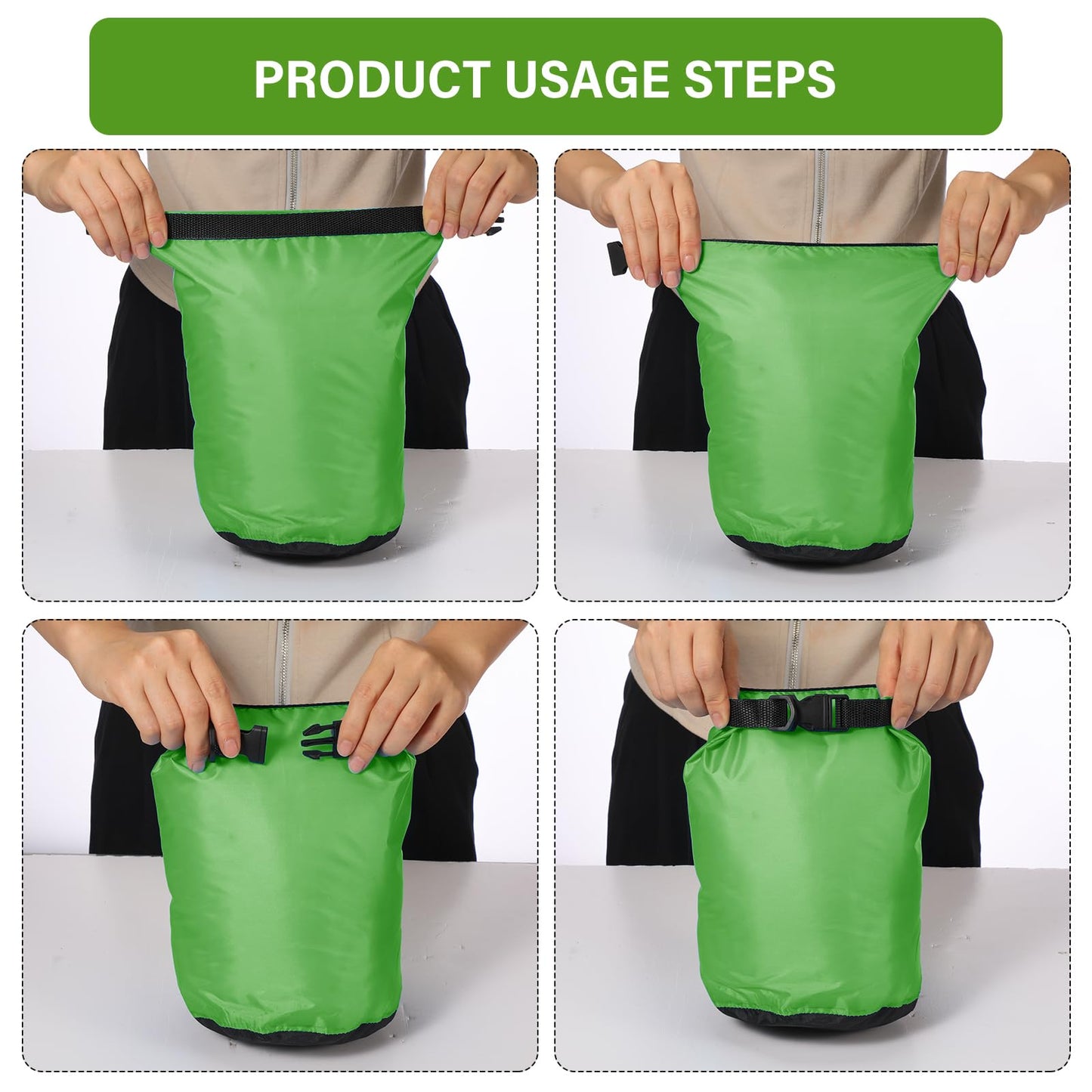 GliCraft 6 Pcs Waterproof Dry Bag Set for Kayaking & Camping(Dark)