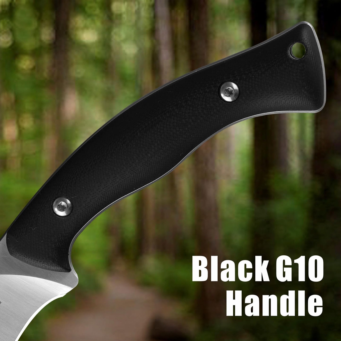 REAT Fixed Blade Knife with Kydex Sheath,4" D2 Steel Blade,Ergonomic G10 Handle for EDC Hunting