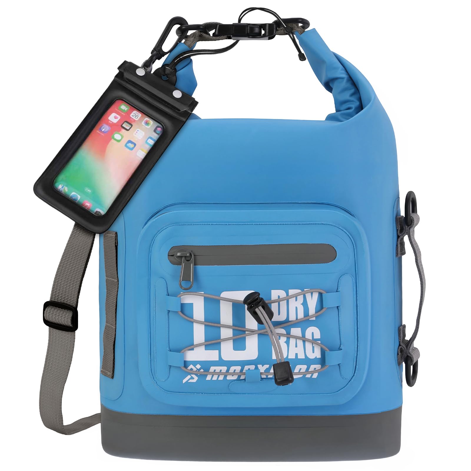 MORXPLOR Dry Bag Waterproof,5L/10L/20L/30L/40L/55L Roll Top Dry Bag Backpack with WaterProof Phone