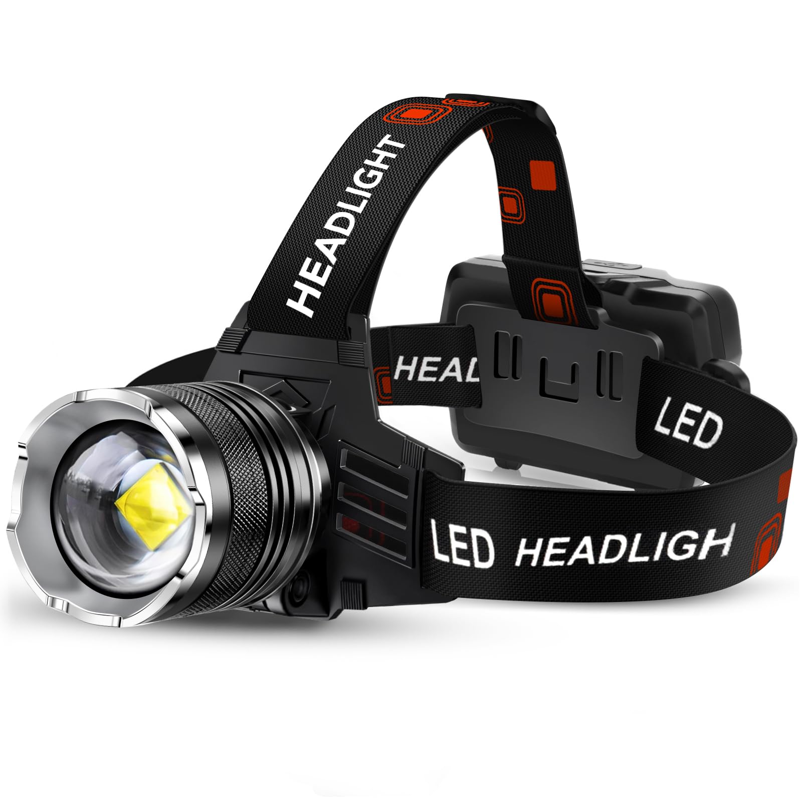 AKNEAR LED Rechargeable Super Bright Headlamp, 99000 High Lumens Head lamp