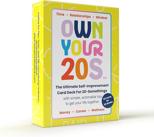 The Ultimate Adulting Card Deck for 20-Somethings | 52 Weekly Cards to Get Your Life Together ??Wellness, Career, Time, Money & More