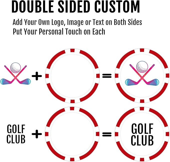 50-500 Custom Poker Chips, 11.5g Casino Size Clay Chips, Upload Your Image or Text for Personalization, for Bar Tokens, Poker Games or Event