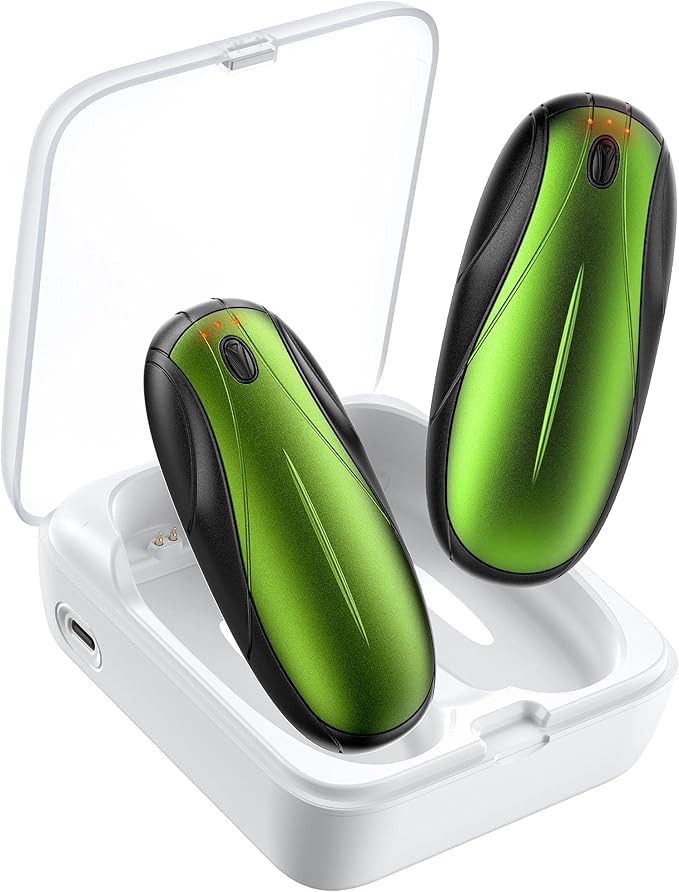 Hand Warmers Rechargeable 2 Pack, 14000mAh Electric Hand Warmers with Charging Case, Quick Charge Portable Heater,Gifts for Christmas, Winter, Outdoor, Camping, Hunting Accessories