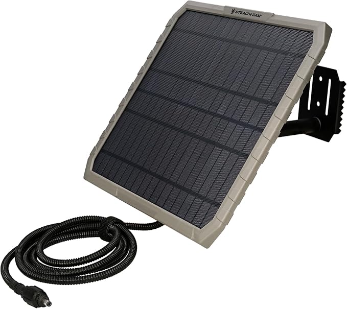 Stealth Cam FieldMax External EX 3000 mAh Solar Battery Pack with 10-Inch Solar Panel for Revolver, Flashback, Deceptor Max, and Fusion Max Cellular Trail Cameras