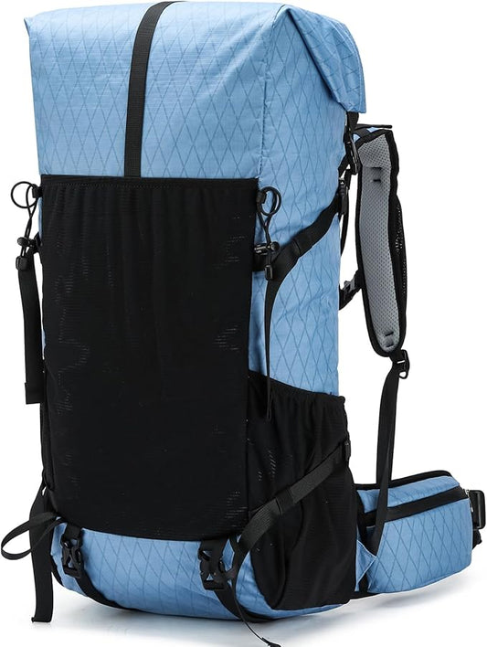 Hiking Backpack,30L +10L Extra Large Capacity Hiking Bag,Internal Frame Camping Backpack,Upgraded X-PAC Lightweight Sport Daypack Travel Backpacks Fit For Mountain Climbing Camping (Blue)