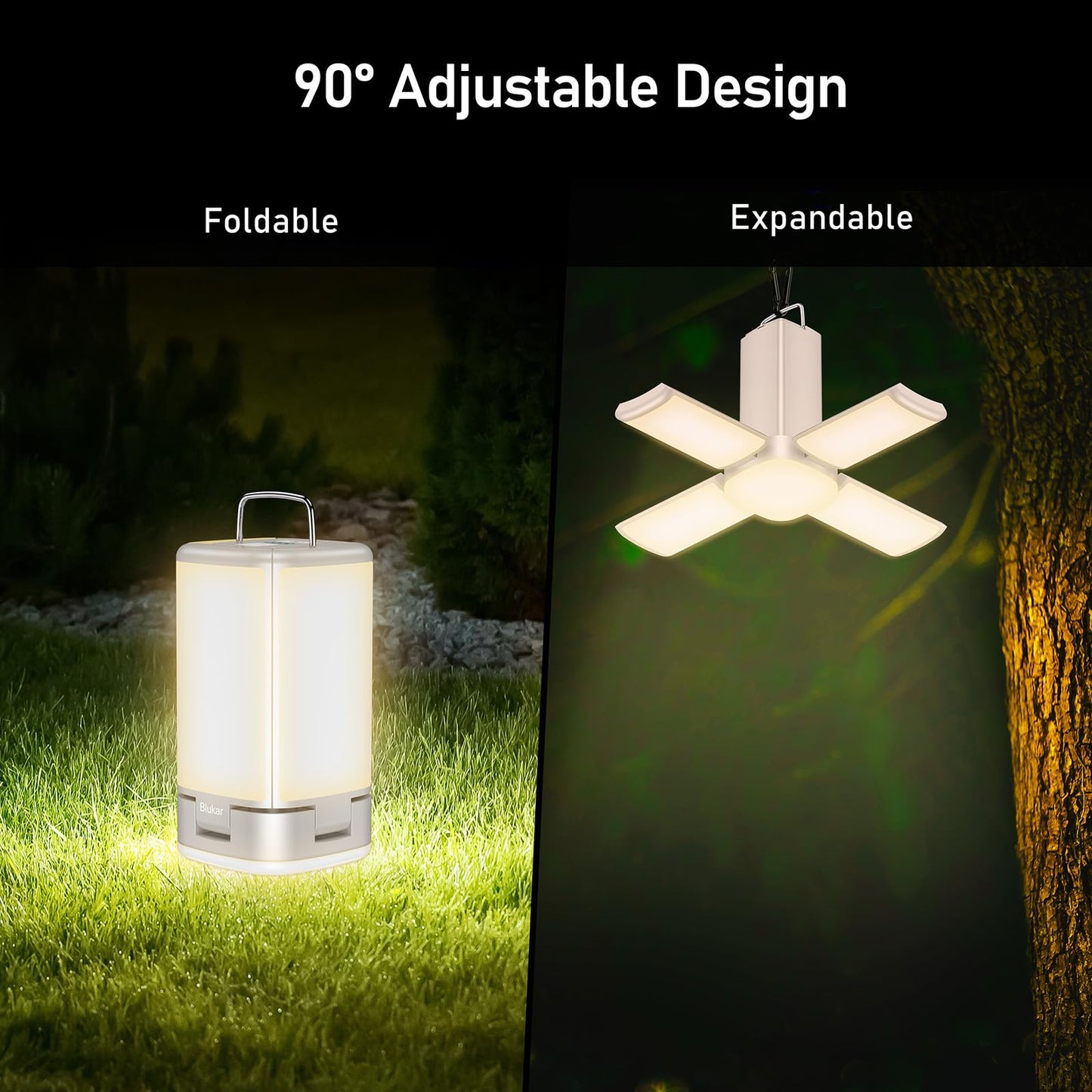Blukar 116 LED Camping Lantern Rechargeable, Super Bright Camping Lights