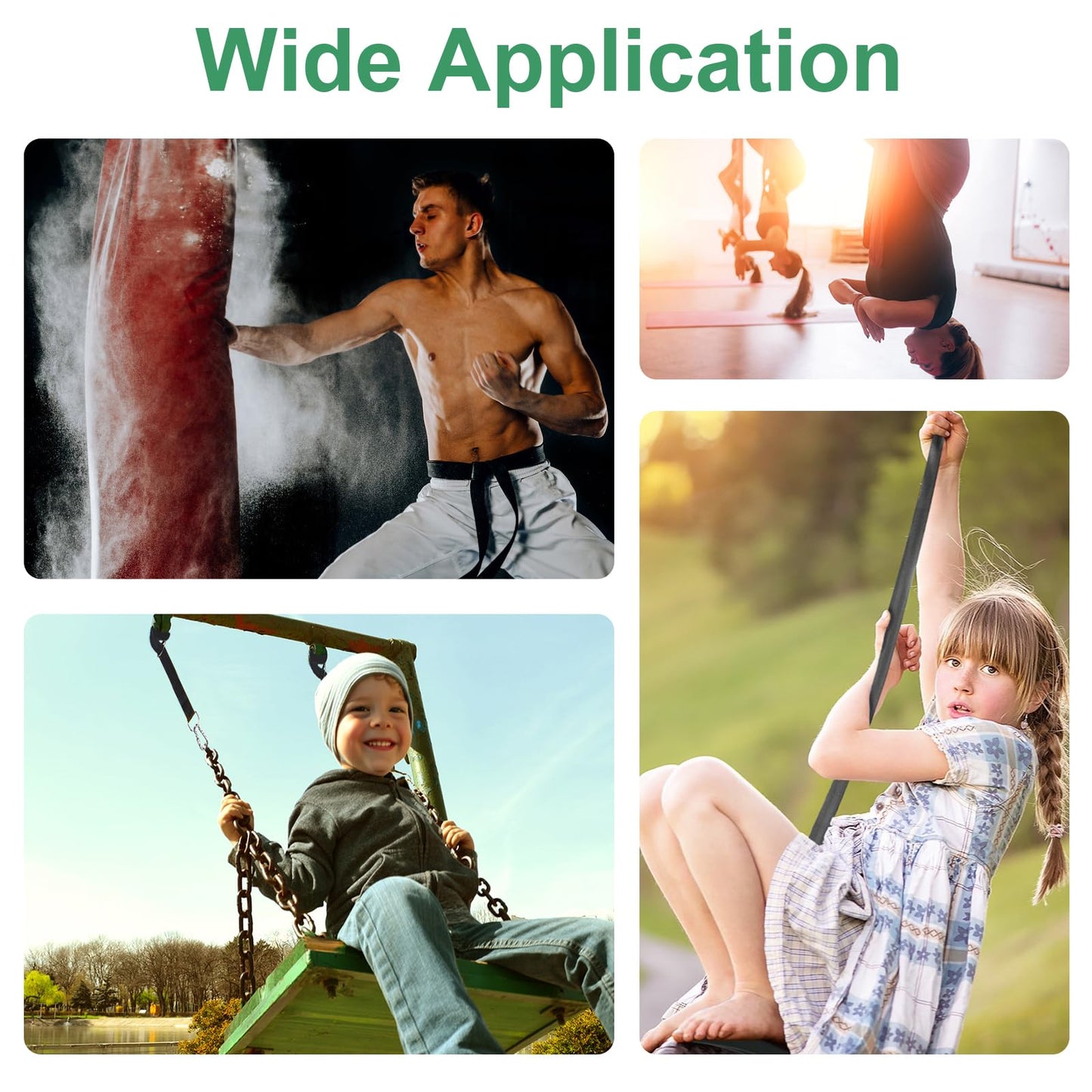 Tree Swing Hanging Straps Kit Holds 2000 lbs,8ft Extra Long Straps Strap with Safer Lock Snap