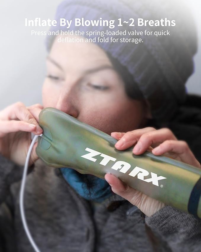 Inflatable LED Light Tube - Portable Camping & Backpacking Lantern, USB Charging Water-Resistant Emergency Light for Outdoor Security