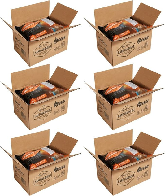 Hand Warmers Bulk - 240 Paris - Long-Lasting Up to 12 Hours for Warm Body, Safe Portable Hand Warmers for Hand & Foot, Heater for Camping, Fishing (6 Boxs)