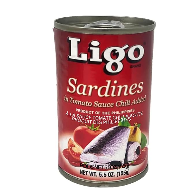 Sardines in Tomato Sauce with Chili Added (Spicy) - 5.5oz [Pack of 6] by Ligo