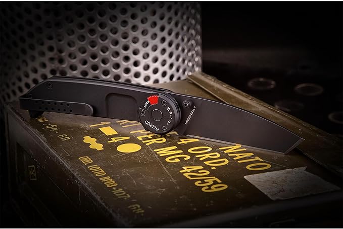 Extrema Ratio - BF2 CT (BLACK), Folding Knife, Böhler N690 steel blade hardened to 58 HRC, burnished finish, smooth anticorodal aluminum handle, dual guards, reversible clip, compact and durable