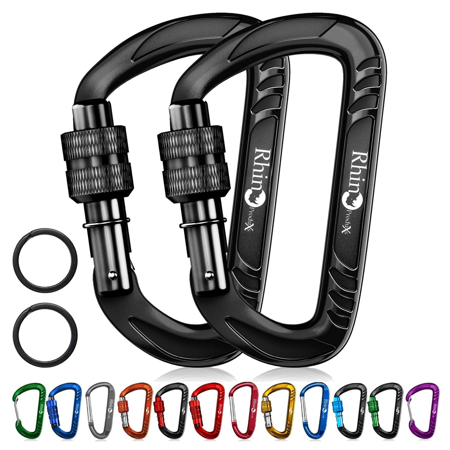 Rhino Produxs 12kN (2697 lbs) Heavy Duty Carabiner Clips