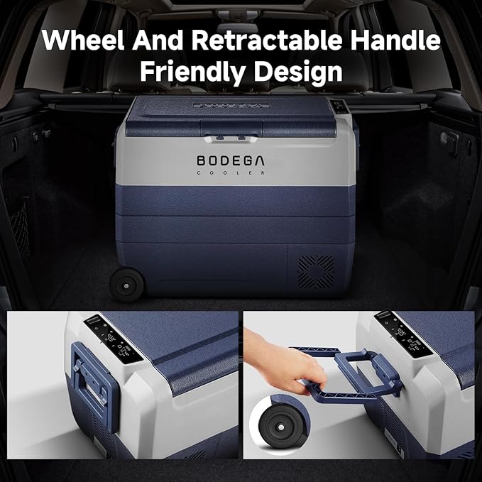 BODEGA 12 Volt Refrigerator Portable Freezer, Car Fridge Dual Zone APP Control, 64 Quart（60L）-4℉-68℉ RV Electric Compressor Cooler, 12/24V DC and 100-240V AC for Outdoor, Camping, Travel, Vehicles