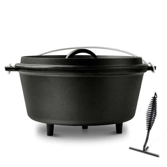 Blingco Cast Iron Dutch Oven - 8QT, Pre-Seasoned, Cast Iron, Large - product view 1