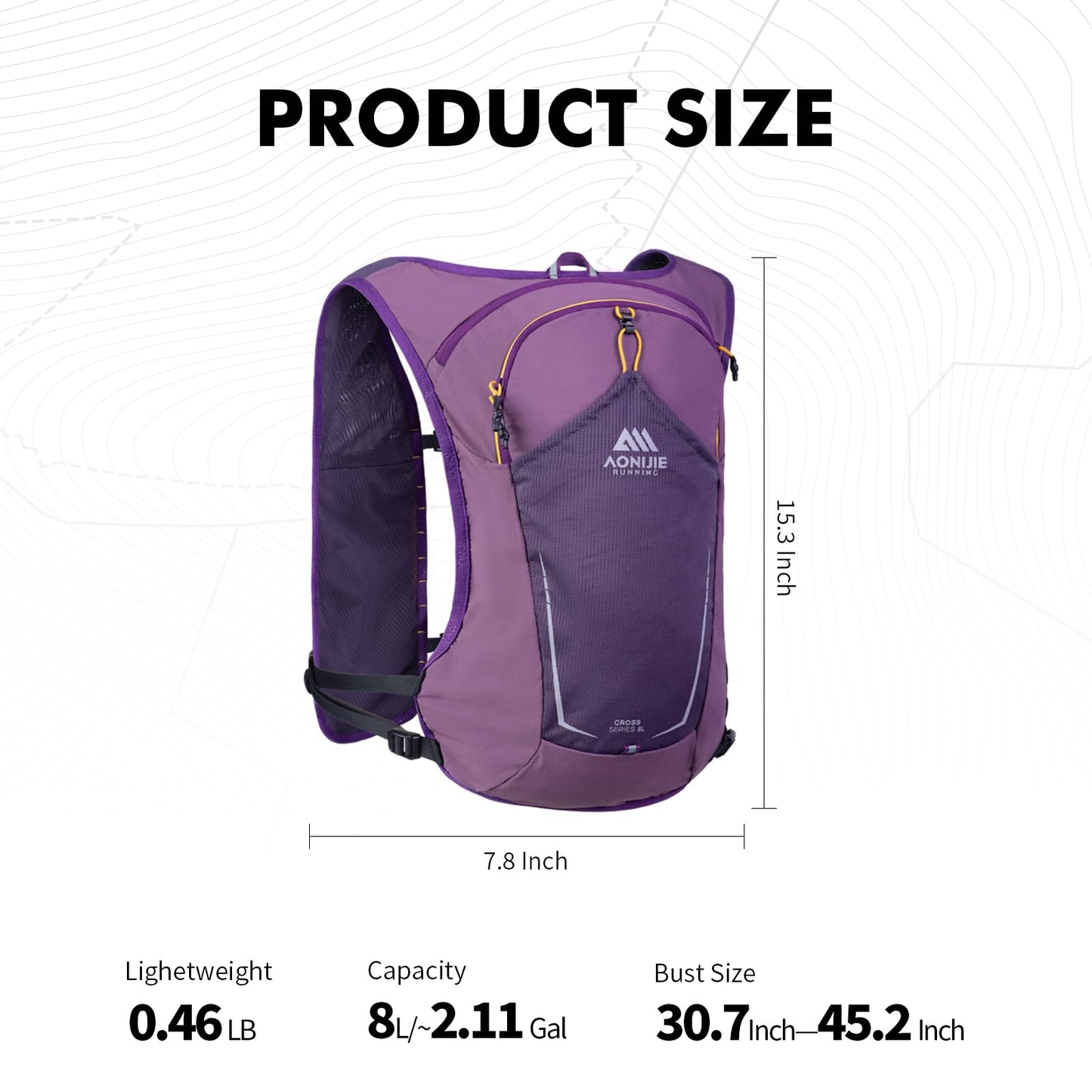 AONIJIE Running Hydration Vest for Women Men 8L Hydration Backpack Hiking