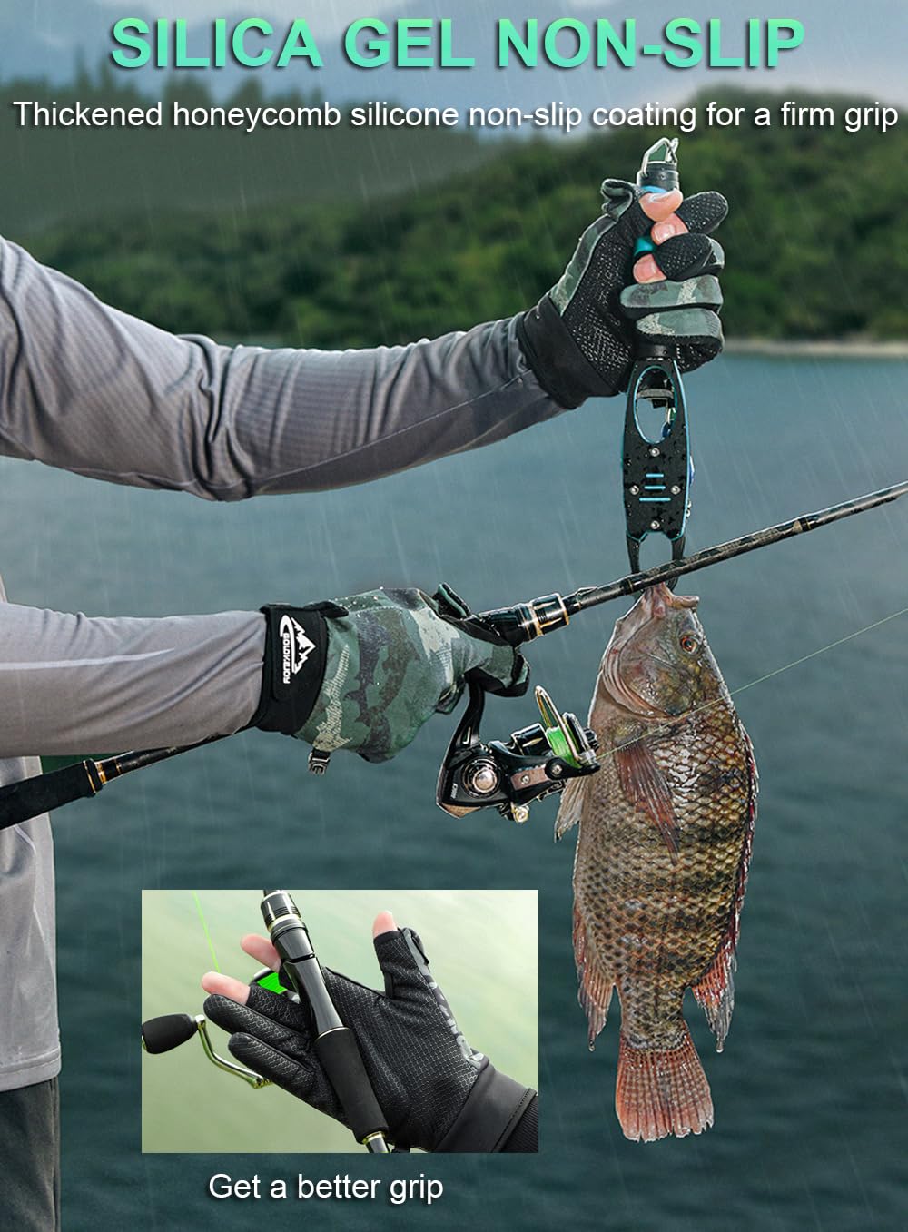 SUJAYU Fishing Gloves for Men & Women, Ice Fishing Hunting Gloves Cold Weather, Kayak Fly Fishing