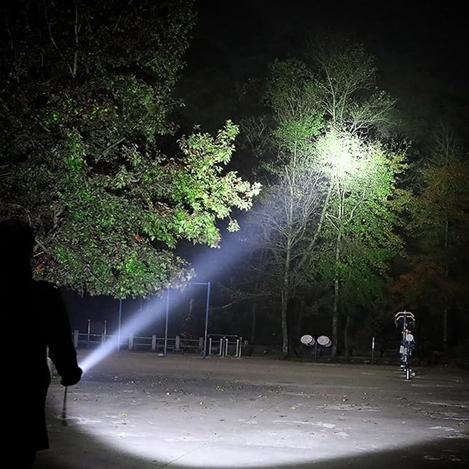 Zoomable Handheld Flashlight High Lumens Rechargeable Tactical Flashlights Long Range Super Bright Torch High Power Multi-Function Led Emergency Handheld Flashlight