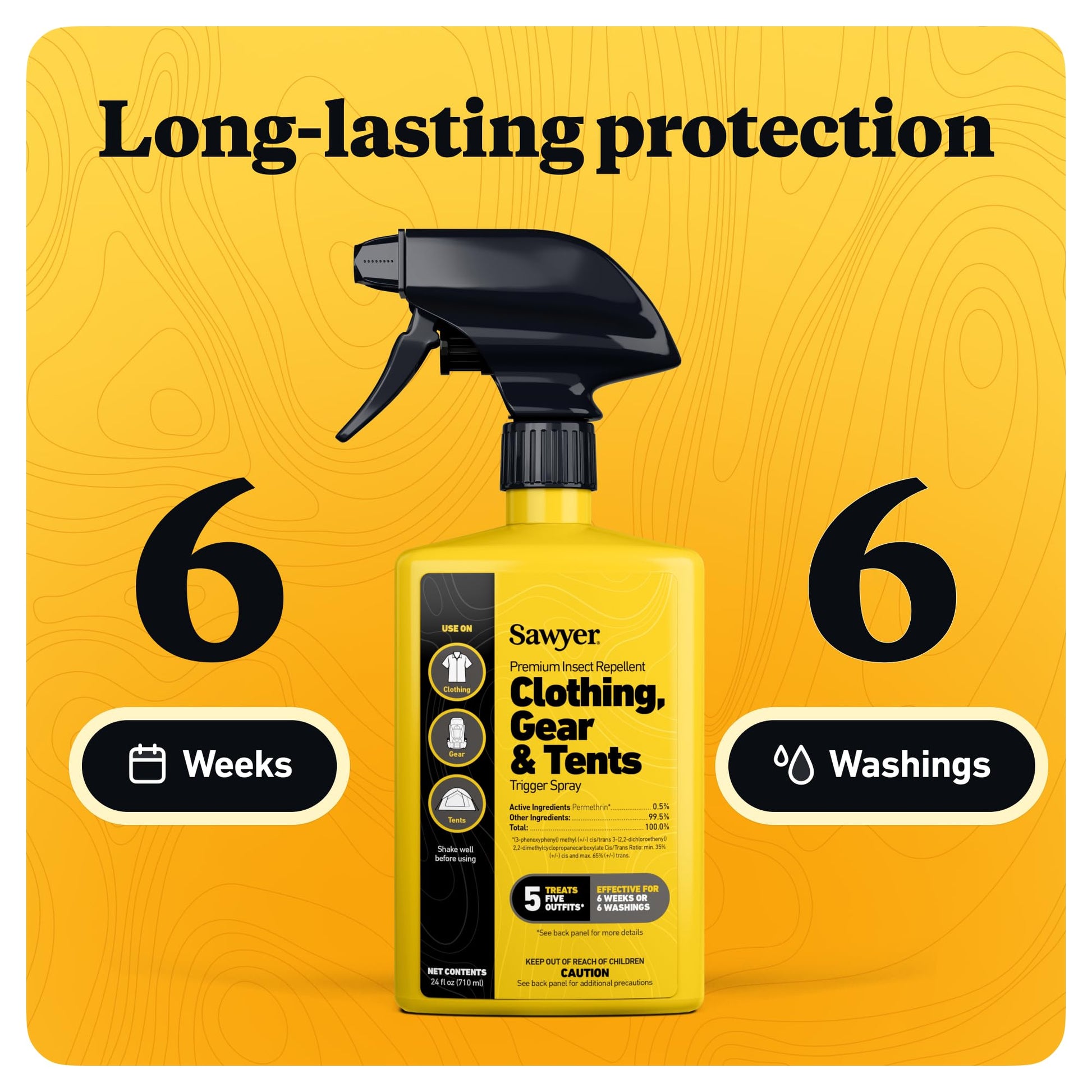Sawyer Products SP6572 Twin Pack Premium Permethrin Clothing Insect Repellent Trigger Spray, 24