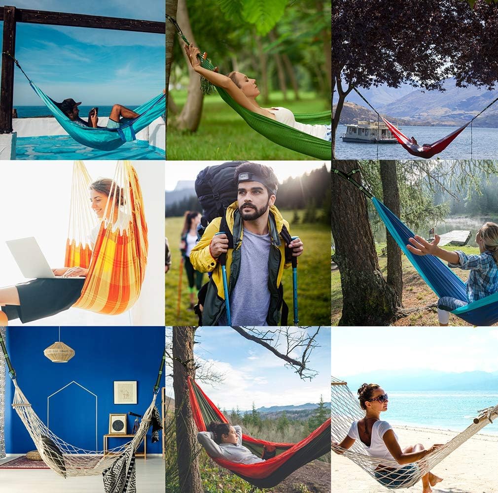 Hammock Straps for Trees Heavy Duty Long Extender Hammock Webbing Ropes Kit