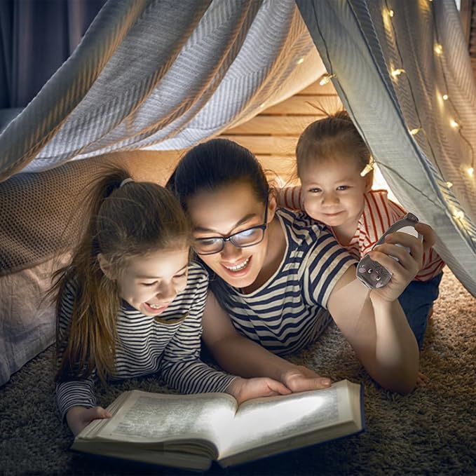 4 Pack Small Mini LED Flashlights for Kids - Cute Small Animal Flashlight - 2 in 1 Flashlight Camping Lantern Flashlights - Christmas Gifts Stocking Stuffers for Girls Boys