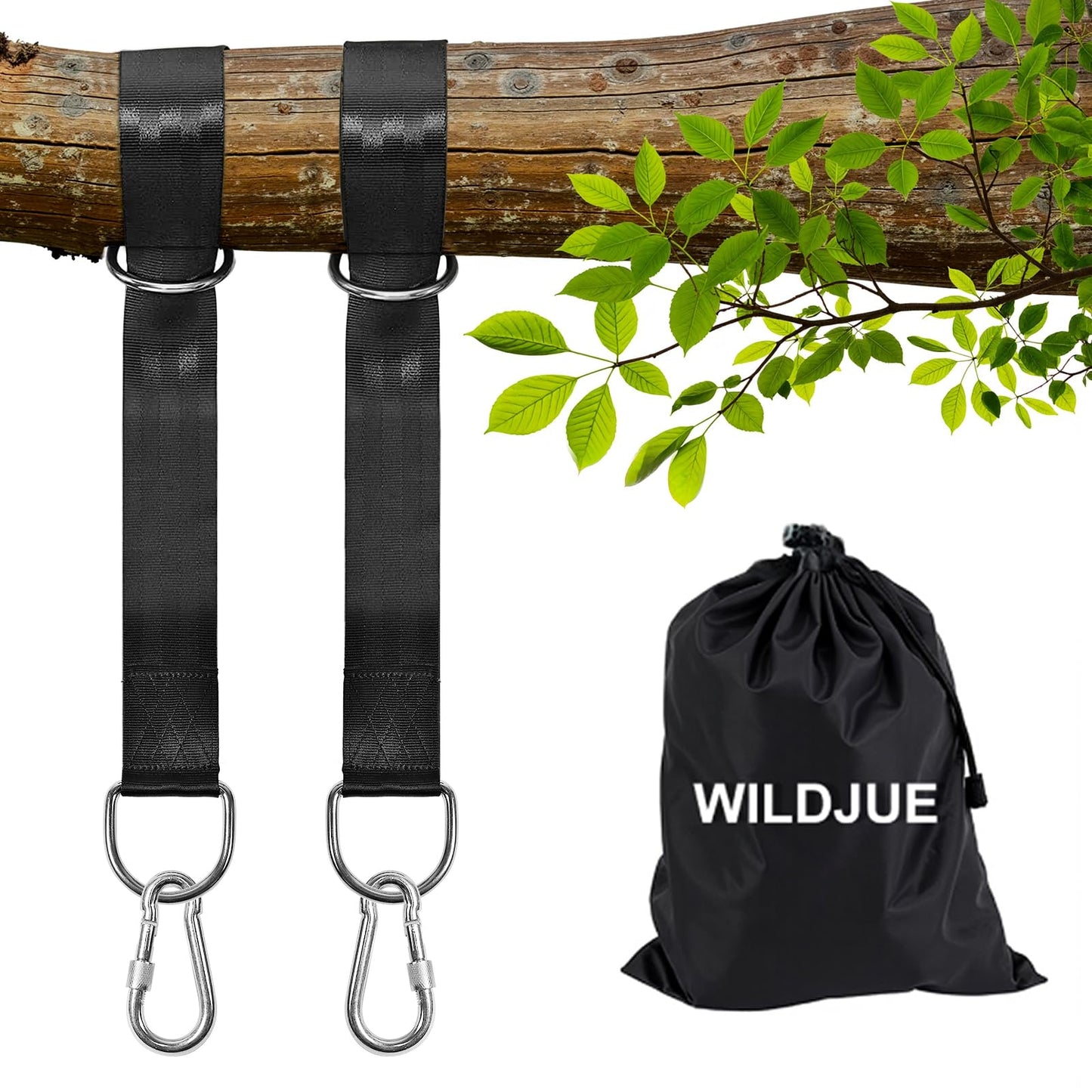 Tree Swing Hanging Straps Kit Holds 2000 lbs,8ft Extra Long Straps Strap with Safer Lock Snap