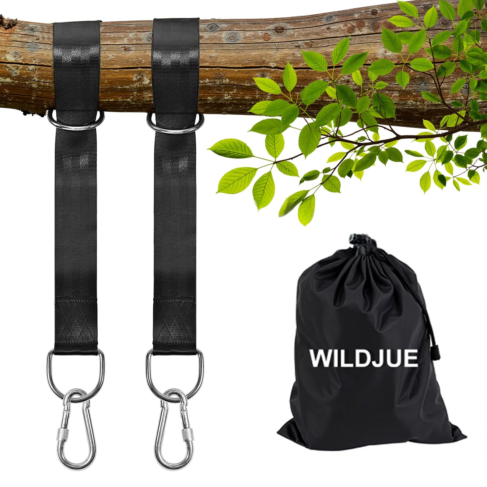 Tree Swing Hanging Straps Kit Holds 2000 lbs,8ft Extra Long Straps Strap with Safer Lock Snap