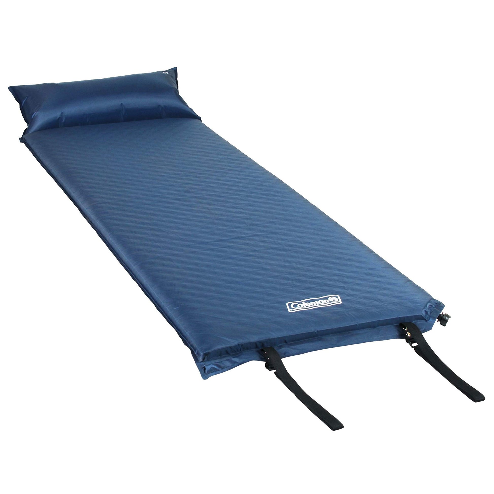 Coleman Self-Inflating Sleeping Pad with Pillow, Lightweight Inflatable Camp Pad with Extra Support