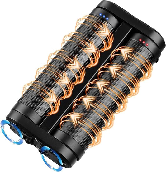 Hand Warmer Rechargeable AI Electric Hand Warmers with 2 Detachable Cylinders for Palm Therapy, 3 Heat Settings, Rolling Massage, Outdoor, Indoor, Camping, Travel Essentials