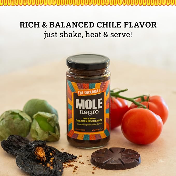 Ya Oaxaca - Marinade & Mole Variety Pack - Includes 1 jar each Barbacoa, Honey Orange Chintestle, & Mole Negro - Great Marinade for Chicken, Pork, or Veggies - Non-GMO, Gluten Free - 12oz (Pack of 3)