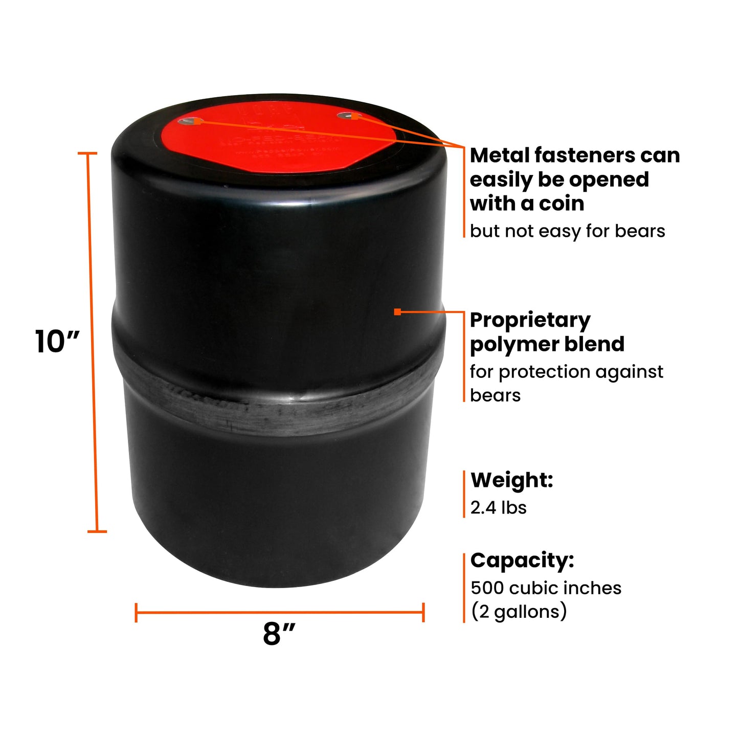 UDAP Bear-Resistant Food Canister – IGBC Approved Lightweight Bear-Proof Container for Backpacking